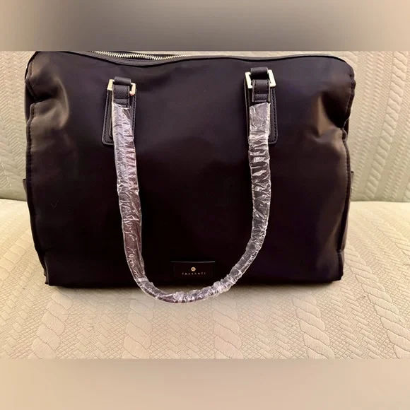 Travanti Work Tote Bag Black w/Red Lining NWT - Picture 4 of 16